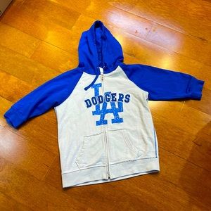 LA Dodger zipper hooded sweatshirt